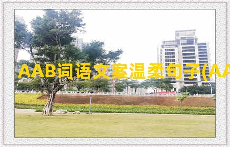 AAB词语文案温柔句子(AAb式的词语)